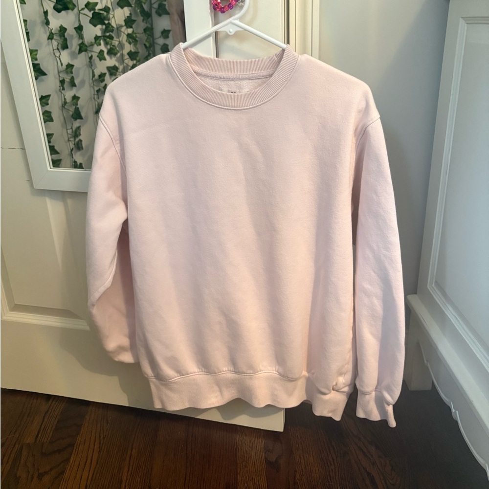 Nordstrom BP Pink Oversized Basic Crewneck Sweatshirt